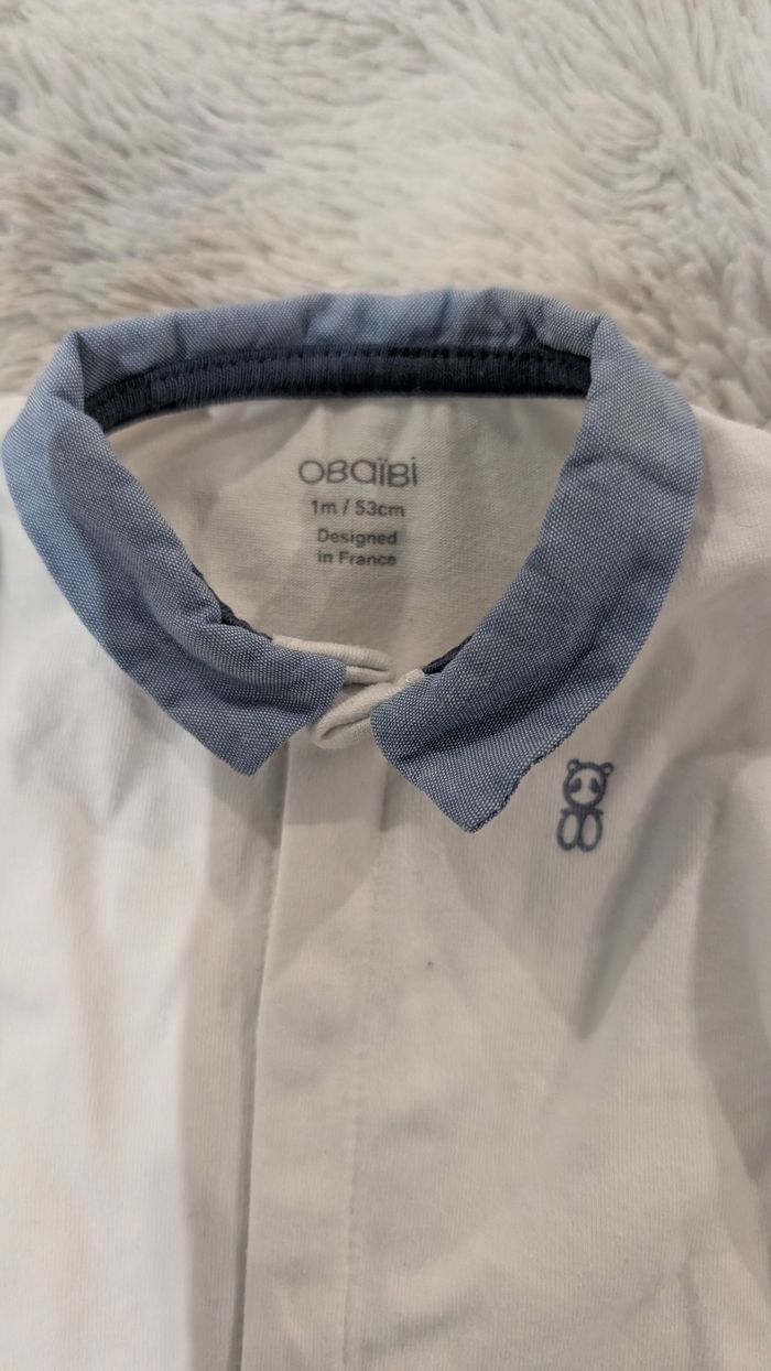 Body avec col Obaïbi taille 1 mois - photo numéro 2