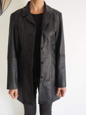 Veste en cuir noire