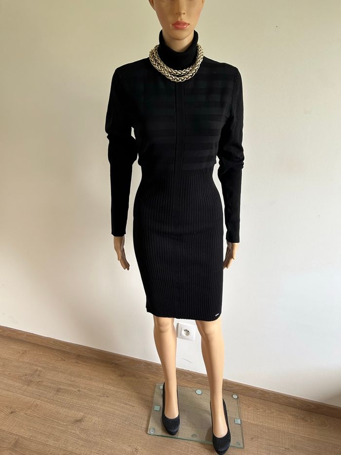 Robe pull noire neuve à manches longues Morgan taille XL (taille petit) - photo numéro 3