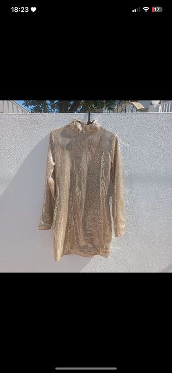 Robe en paillettes dorée xs pretty Little thing