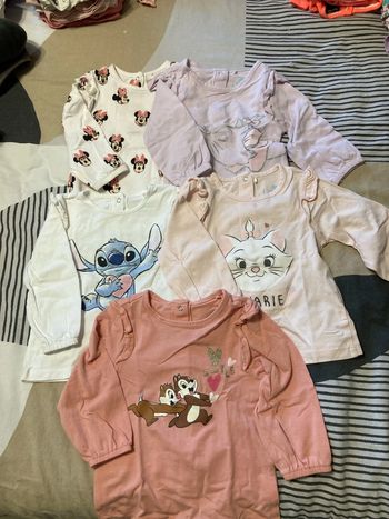 Lot de 5 tee shirt manches longues fille