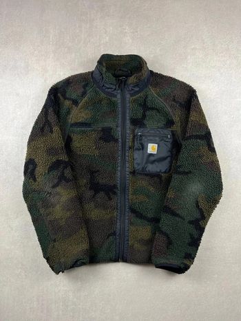Veste polaire Carhartt Prentis Liner - retro pile Fleece sherpa Jacket kaki - S #341