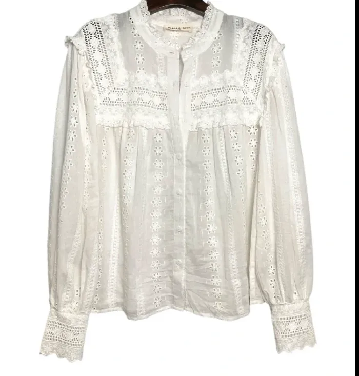 Chemise blanche broderie