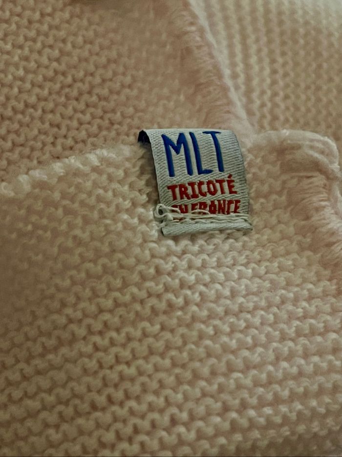 Pull tricoté cache cœur rose pale - photo numéro 7