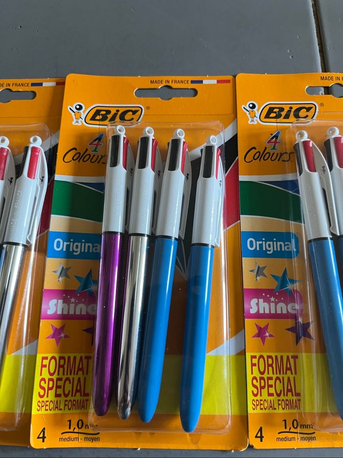 Lot neuf de 6 paquets de 4 crayons bic 4 couleurs - photo numéro 3
