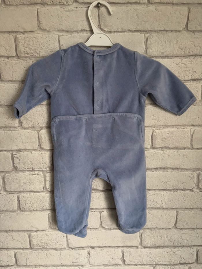 Pyjama velours vertbaudet taille 3 mois - photo numéro 2