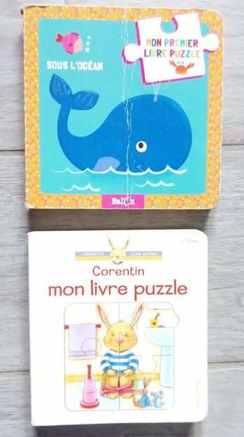 🐬 Lot de 2 livres puzzles pour bébé 🐬