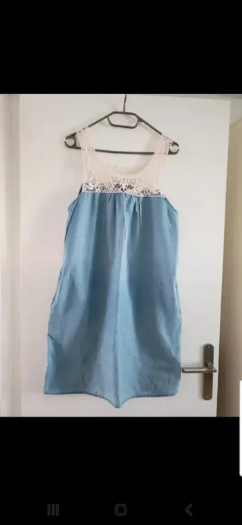 Robe d'été bleu façon jean