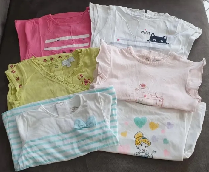 Lot 6 tee-shirts 12 mois