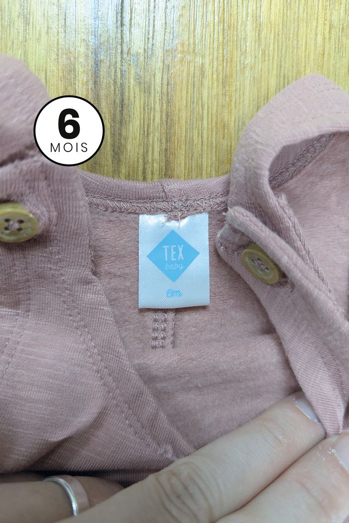 Robe à bretelles rose - Tex bébé fille 6 mois - photo numéro 3