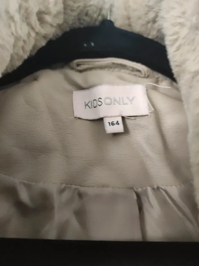Veste Only en fourrure beige 14ans kids - photo numéro 4