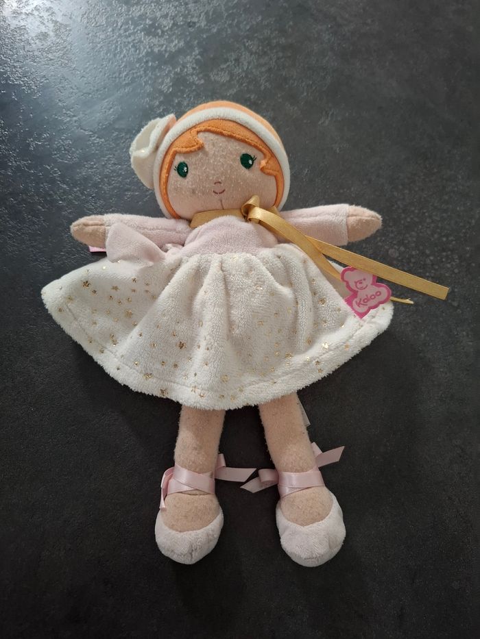 Poupée doudou ballerine Kaloo rose et dorée - photo numéro 2