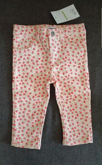 Pantalon Jean fleurie Verbaudet Neuf 12 mois
