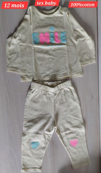 Pyjama jaune fille 12mois 