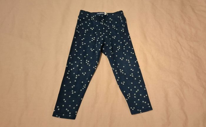 Leggine laine bleu foncé blanc 3 ans petit Okaidi - photo numéro 2