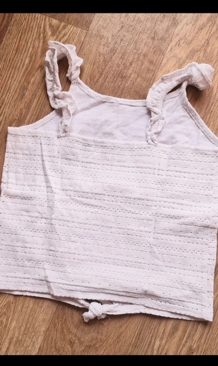 Debardeur blanc GEMO taille 12 ans TBE - photo numéro 3