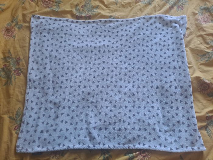 Couverture bébé rectangulaire Carré blanc - photo numéro 2