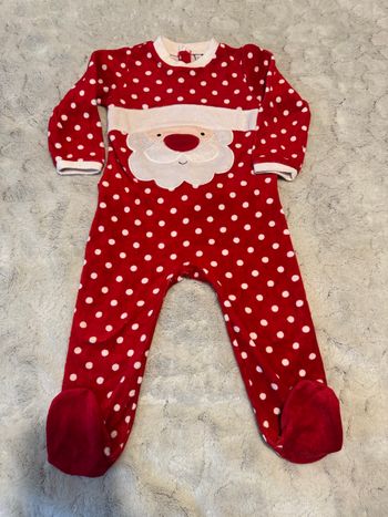 Dors-bien pyjama velours rouge - 23 mois