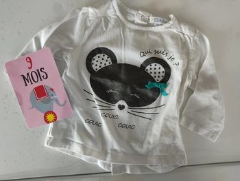 Tee shirt manches longues taille 9 mois