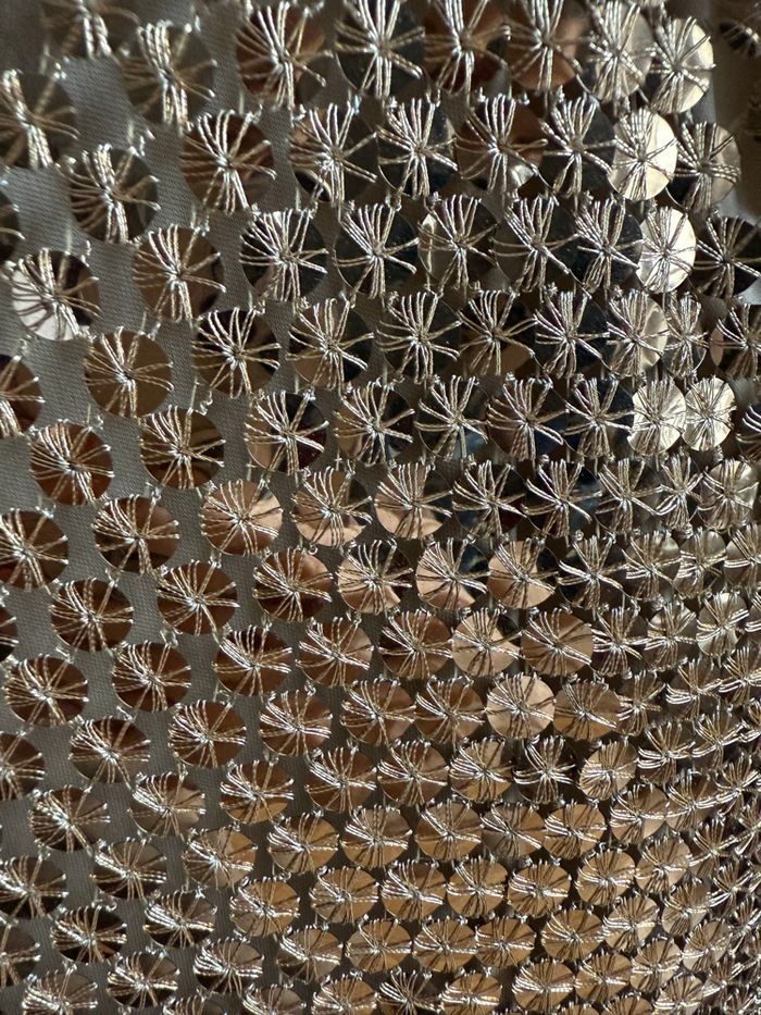 Robe longue dorée Nouvel An - metal mesh - inspiration Rabanne - photo numéro 8