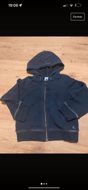 Sweat zippé petit bateau 4 ans