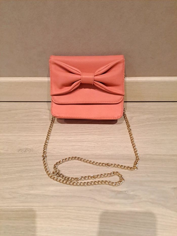 Pochette mini sac chaînette rose Naf Naf