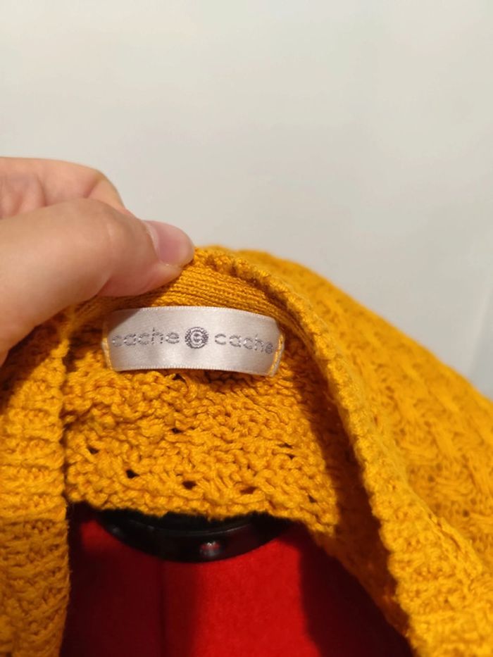 Pull en maille moutarde - photo numéro 5