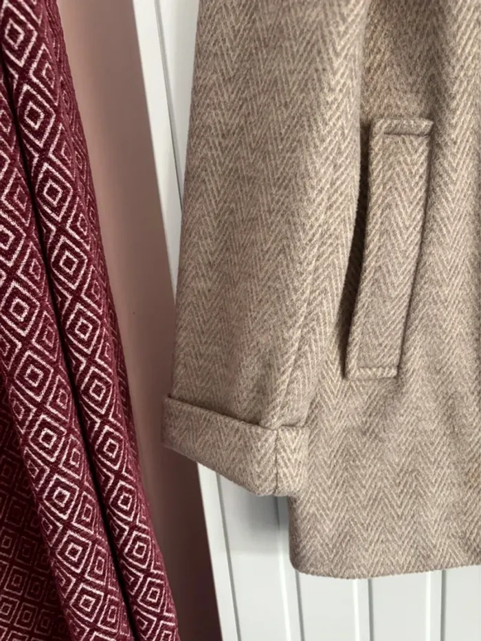 Manteau effet blazer Femme Bershka - photo numéro 4
