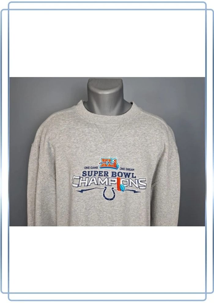 Sweat col rond / crewneck reebok homme gris / taille XL full broderie(305) - photo numéro 2