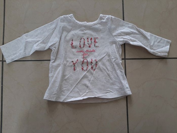 Lot de 6 tee shirts manches longues fille 6 mois - photo numéro 10