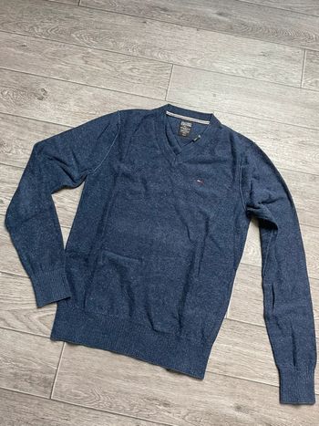 Pull Col V bleu Tommy Hilfiger S