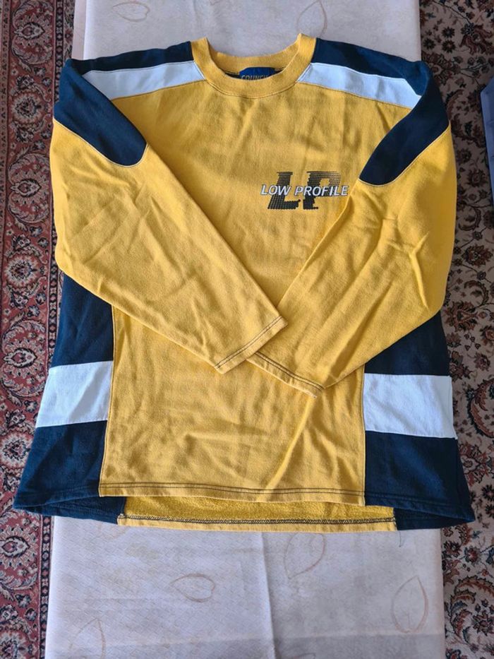 Sweat pull homme jaune et bleu taille L Council