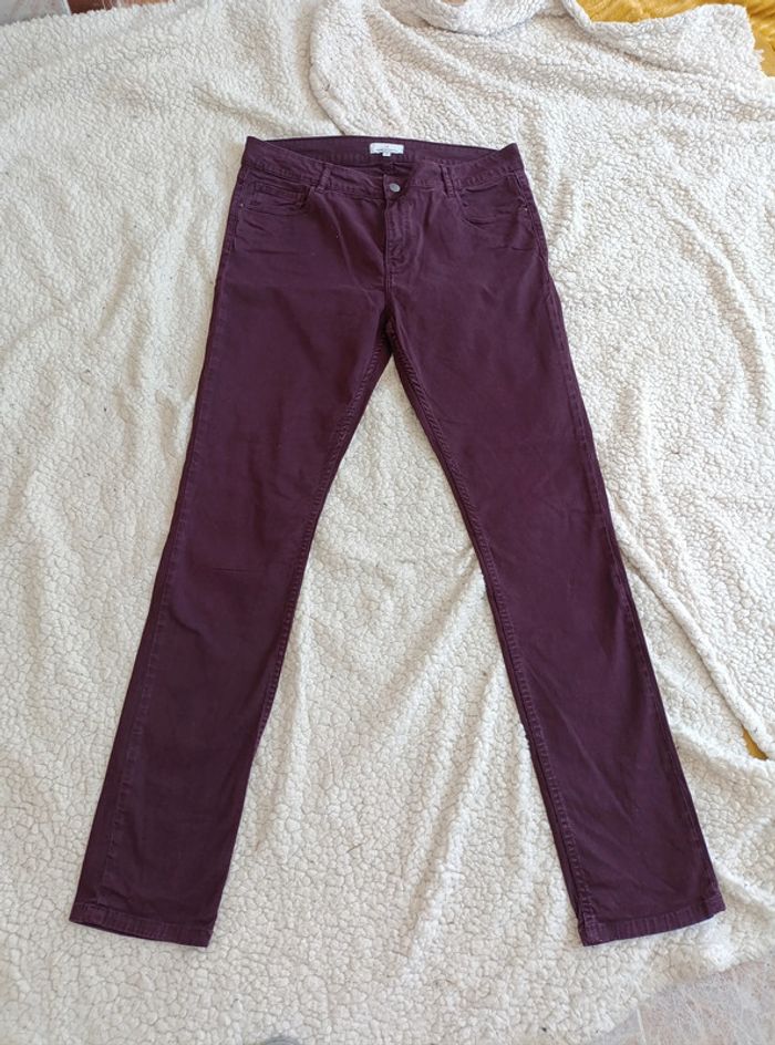 Jacqueline Riu violet bordeaux foncé – taille 42 – 98 % coton cute violet mignon