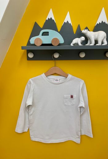 T-shirt manches longues blanc France Tape à l'oeil 5 ans