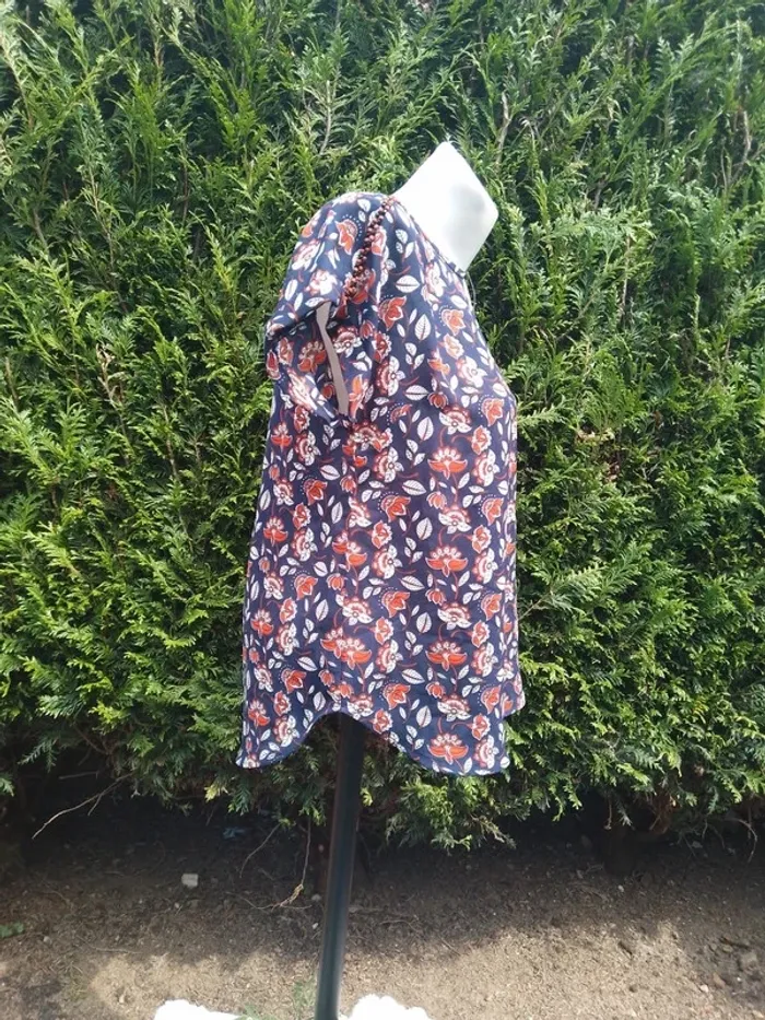 👚 Tunique avec perles aux épaules Gérard Pasquier taille M -100% polyester - photo numéro 4