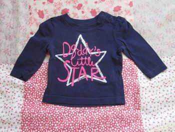 T-Shirt manches longues bleu marine 3 mois