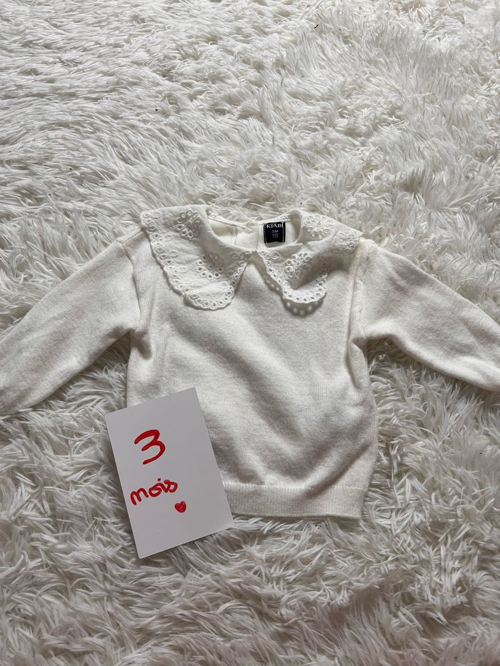 Pull col en dentelle