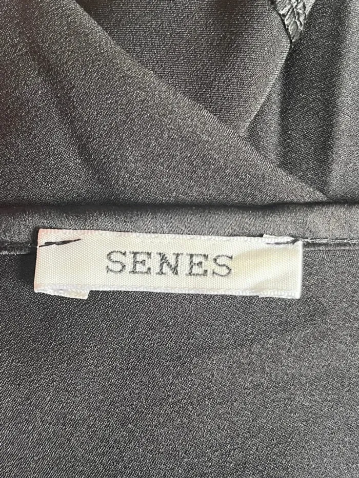 Robe longue noire plissée taille 2 - senes - photo numéro 7