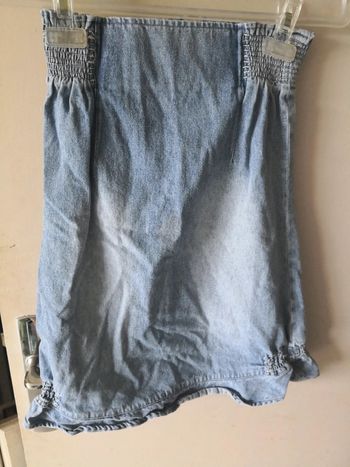 Jupe en jean délavé