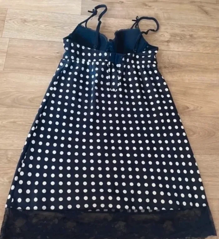 Passionnata nuisette femme taille 36 Bleu imprimer pois blancs - photo numéro 2