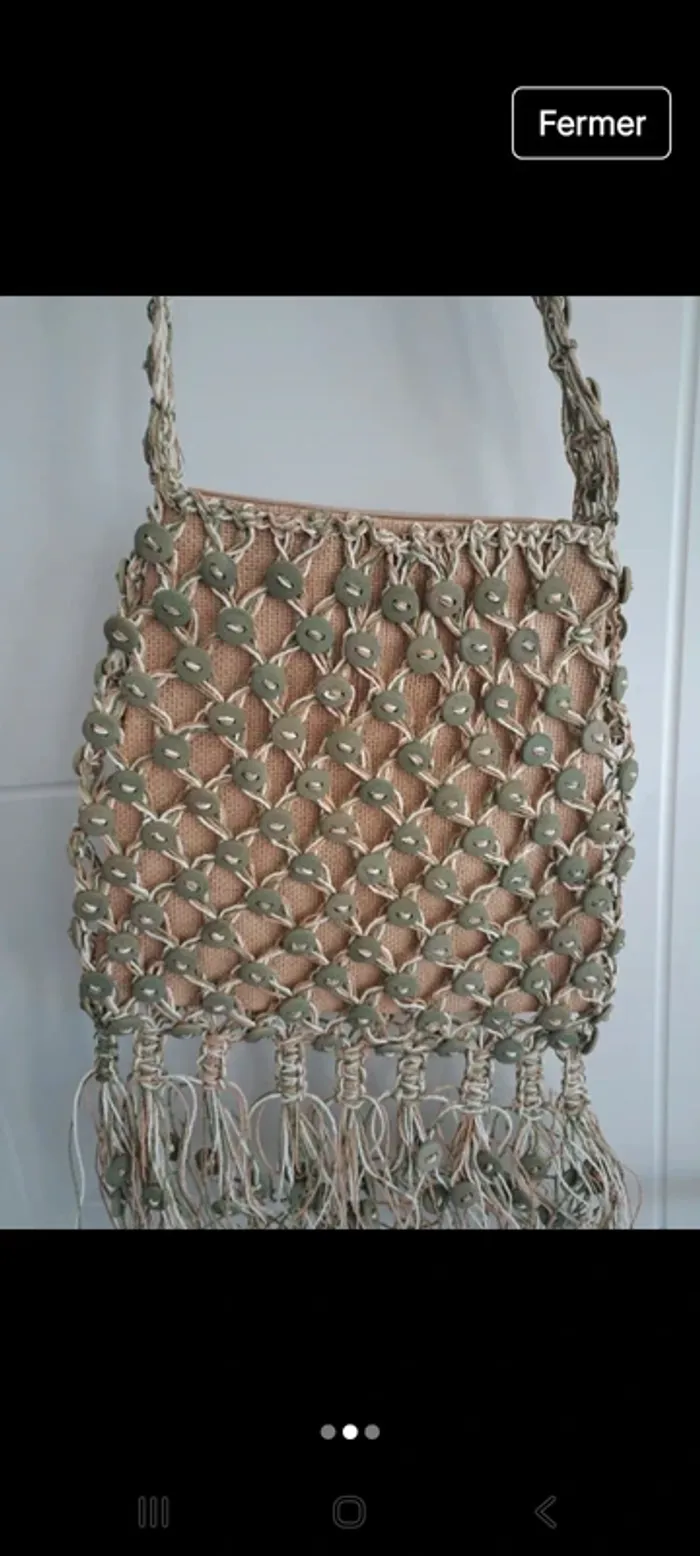 Sac rafia moyen modèle neuf - photo numéro 2