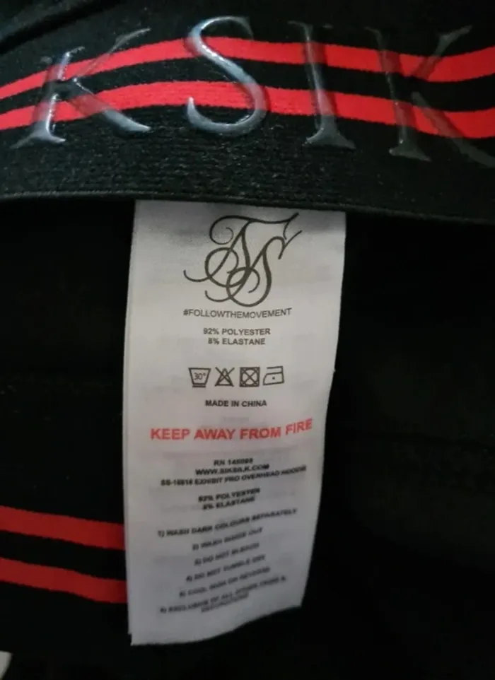 Sweat shirt noir à capuche Siksilk Taille S - photo numéro 6