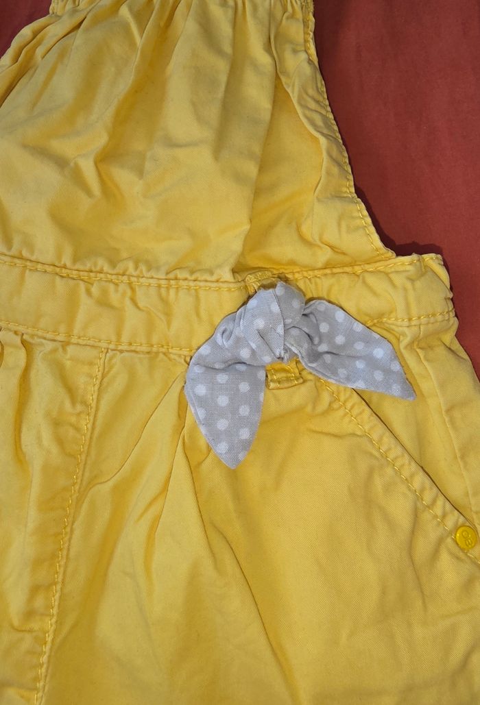 Salopette short jaune obaïbi 12 mois - photo numéro 3