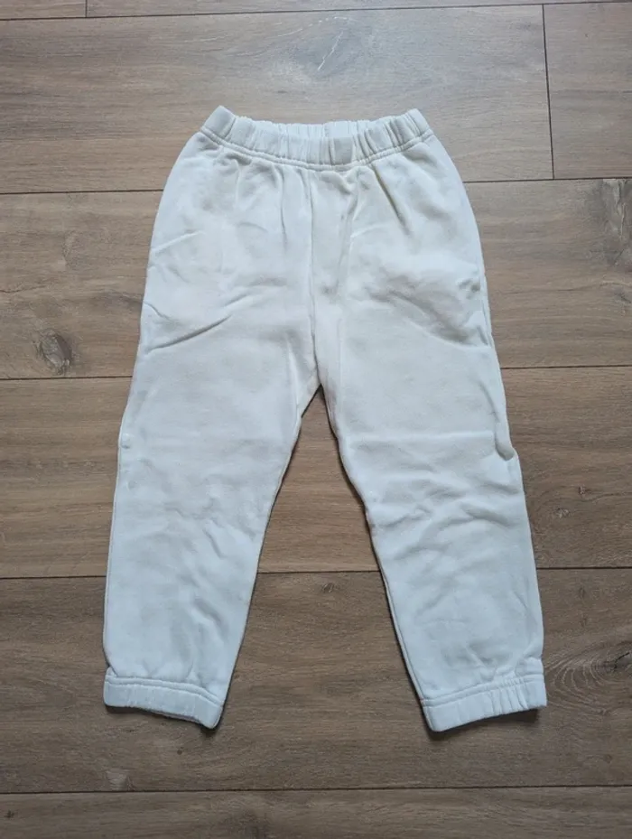 Superbe pantalon de jogging blanc bonton 4 ans - photo numéro 8