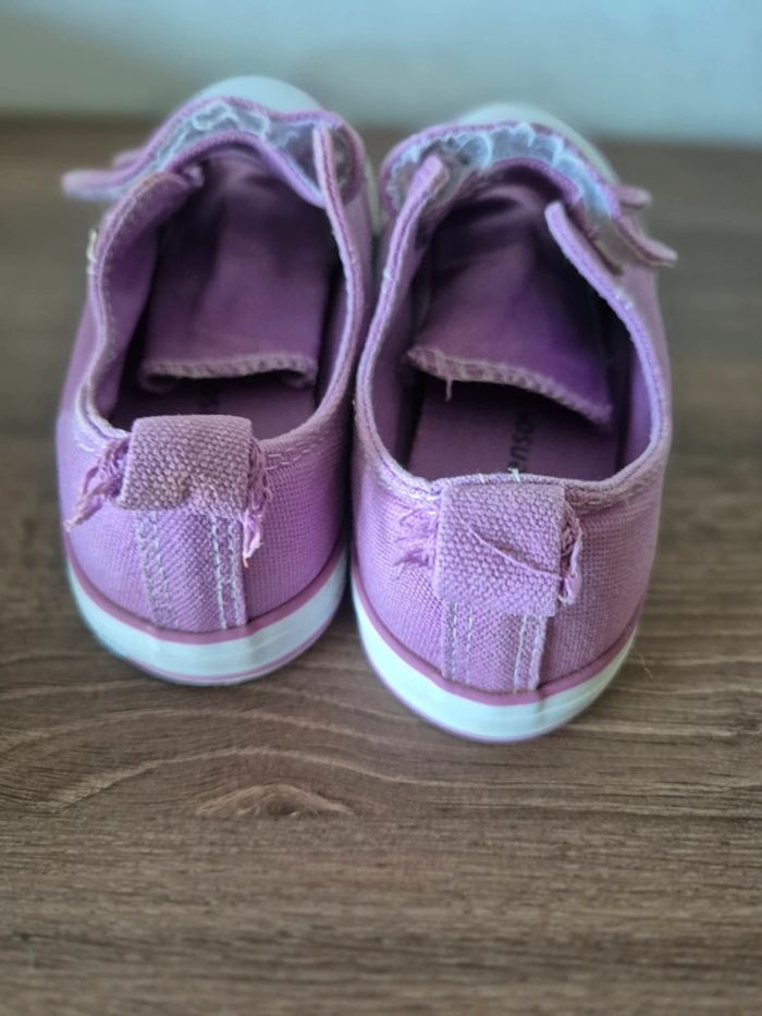 Tennis en toile à scratch mauve violet pointure 32 - photo numéro 7