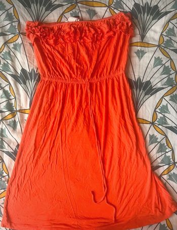 Robe mango casual sport taille M orange corail