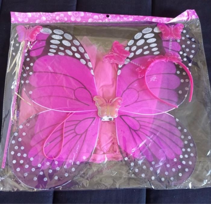 Déguisement papillon rose fushia LED - photo numéro 5