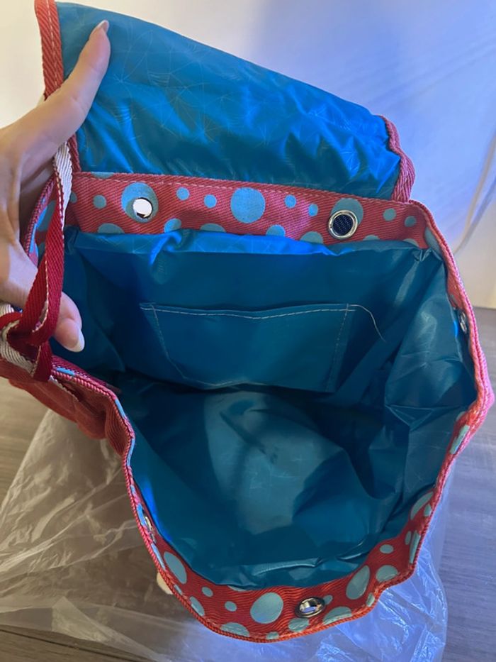 Sac à dos enfant neuf sous blister rouge avec un joli lapin - photo numéro 2