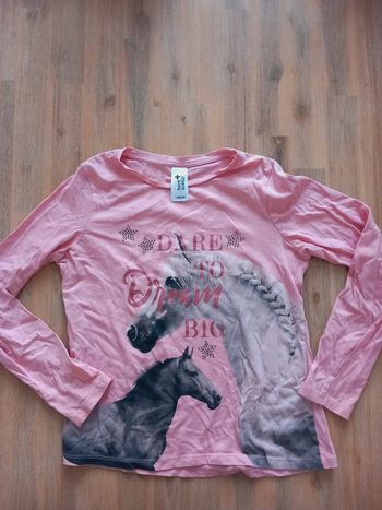 T-shirt rose chevaux C&A Here+There – 146/152 (11-12 ans)