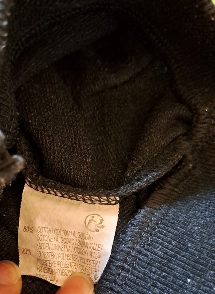 Veste zippée capuche noir, kiabi, taille 3 ans (90/97 cm) - photo numéro 4